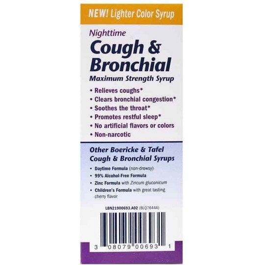 Nighttime Cough & Bronchial Syrup, BT